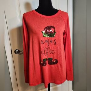 Christmas Long Sleeve Swing Shirt With Bling & Bells.